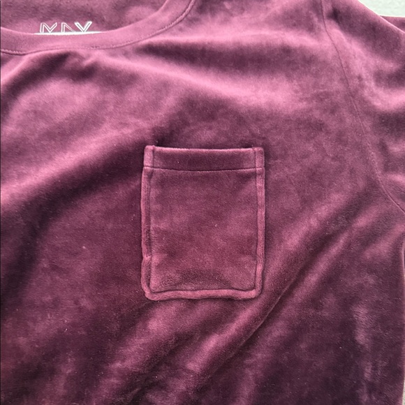 Marc New York Velvet Tee - Rich Burgundy - Picture 5 of 5
